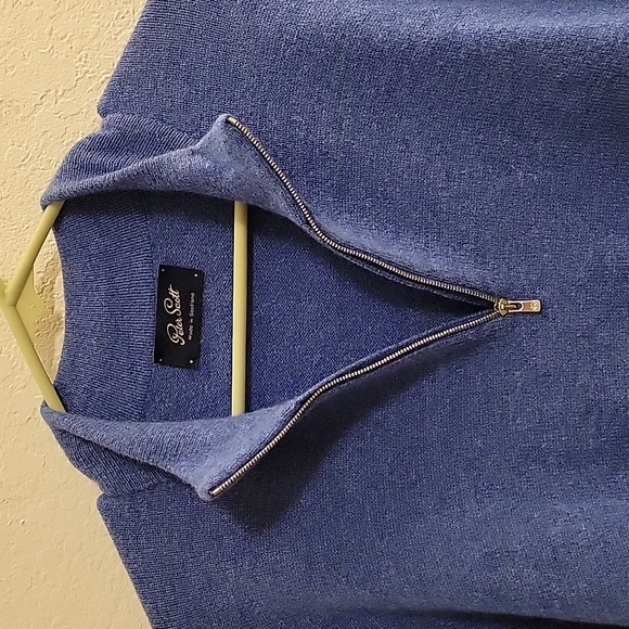 Peter Scott Pure Wool 1/4-zip Sweater - Blue - EU 44 - Picture 10 of 16